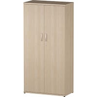 Impulse Tall Cupboard With 3 Shelves (4 Shelving Compartments) H1600xD400xW800mm Maple