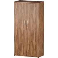 Impulse Tall Cupboard With 3 Shelves (4 Shelving Compartments) H1600xD400xW800mm Walnut
