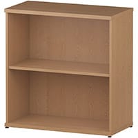 Impulse Low Bookcase with 1 Shelf H800mm Oak