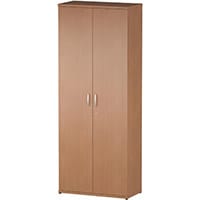 Impulse Tall Cupboard With 4 Shelves (5 Shelving Compartments) H2000xD400xW800mm Beech