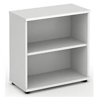 Impulse Low Bookcase with 1 Shelf H800mm White