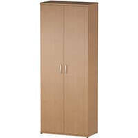 Impulse Tall Cupboard With 4 Shelves (5 Shelving Compartments) H2000xD400xW800mm Oak
