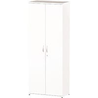 Impulse Tall Cupboard With 4 Shelves (5 Shelving Compartments) H2000xD400xW800mm White