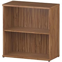 Impulse Low Bookcase with 1 Shelf H800mm Walnut