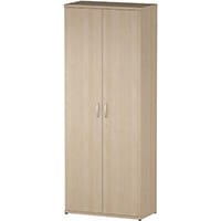 Impulse Tall Cupboard With 4 Shelves (5 Shelving Compartments) H2000xD400xW800mm Maple
