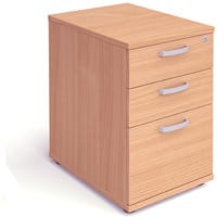 Impulse Desk High 600mm Deep Pedestal Beech