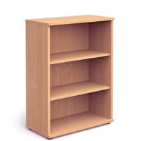 Impulse Medium Bookcase with 2 Shelves H1200mm Beech