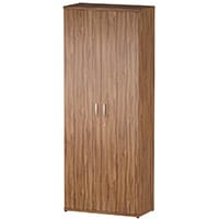 Impulse Tall Cupboard With 4 Shelves (5 Shelving Compartments) H2000xD400xW800mm Walnut