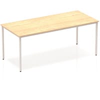 Impulse Modular Rectangular Table Maple with Silver Box Frame W1800xD800mm