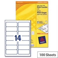 Avery 14 Per Sheet Multifunction Labels 105x42.3mm (1400 Labels)