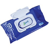 2Work Antibac Hand Wipes Pack of 50 1000000084