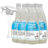 2Work Perfumed Spray Wipe Sanitiser 750ml Pack of 6 211SVW