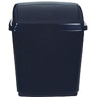 2Work Swing Top Bin 50 Litre Black RB02381