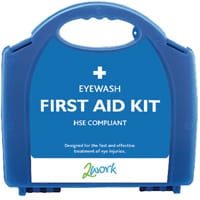 2Work HSE First Aid Kit Eyewash Station with Eye Wash Pods Up to 5 Person X6060