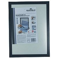 Durable Magaframe A4 Self Adhesive Black 487201 Pack2