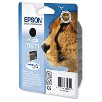 Epson (T0711) Black Ink Cartridge Cheetah Series (C13T07114012) (C13T07114010) - Epson Cheetah