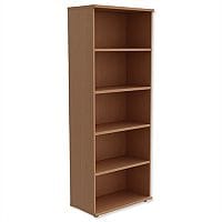 Impulse Tall Bookcase with 4 Shelves H2000mm Beech
