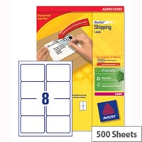 Avery L7165-500 Laser Address Labels 99.1x67.7mm White (4000 Labels)