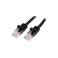 StarTech 2 m Black Cat5e Snagless RJ45 UTP Patch Cable 2m Patch Cord 1 x RJ-45 Male Network 1 x RJ-45 Male Network Patch Cable Gold Plated Contact Black 45PAT2MBK