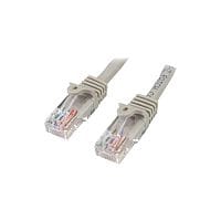 StarTech 3 m Gray Cat5e Snagless RJ45 UTP Patch Cable 3m Patch Cord 1 x RJ-45 Male Network 1 x RJ-45 Male Network Patch Cable Gold Plated Contact Grey 45PAT3MGR