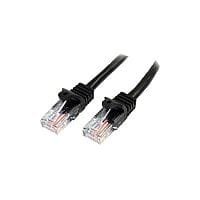 StarTech 5m Cat5e Patch Cable with Snagless RJ45 Connectors Black 5 m Patch Cord 1 x RJ-45 Male Network 1 x RJ-45 Male Network Patch Cable Gold Plated 45PAT5MBK