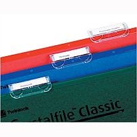 Plastic Tabs For Rexel Crystalfile Suspension Files Clear 78020 Pack 50