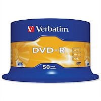 Verbatim DVD-R Recordable Disk on Spindle Pack 50