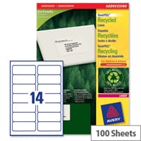 Avery LR7163-100 Address Labels 14 per Sheet Laser 99.1 x 38.1mm 1400 Labels