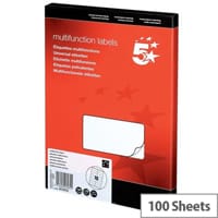 Multifunction 8 Per Sheet Labels 5 Star 105x71mm (800 Labels)