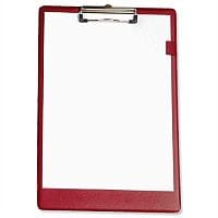 Red Foolscap Clipboard PVC 5 Star