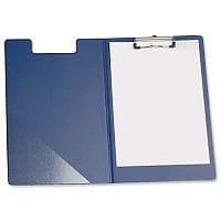 Foolscap Fold Over Clipboard Blue with Front Pocket 5 Star