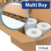 Double Wall Packing Cardboard Boxes, 457x457x305mm (Pack of 15, Ref 59189) - Strong and Durable for Shipping and Storage