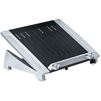 Fellowes Office Suites Laptop Riser Plus - Adjustable Angle 14-27.5°, Laptop Stand for up to 15-inch Laptops, 5kg Maximum Load - Colour: Silver, Black 8036701