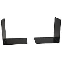 Heavy Duty Metal Bookends, 140mm, Black (Pack of 2, Ref 0441102) - Strong and Durable for Office and Home Use