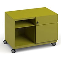 Bisley Steel Caddy Right Hand Storage Unit 800mm - Green