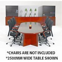 Corniche Executive Cherry Veneer Boardroom & Conference Room Table 12 - 14 Seater W4000xD1100xH720mm