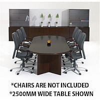 Corniche Executive Cherry Walnut Veneer Boardroom & Conference Room Table 12 - 14 Seater W4000xD1100xH720mm