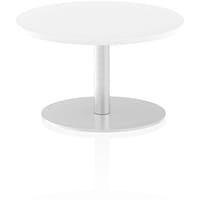 Italia Round Table With Trumpet Base W600mm Top 475mm High White