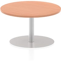 Italia Round Table With Trumpet Base W800mm Top 475mm High Beech