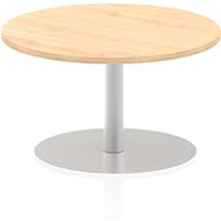 Italia Round Table With Trumpet Base W800mm Top 475mm High Maple