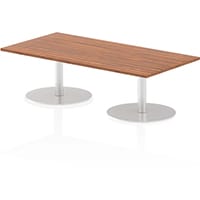 Italia Rectangular Poseur Table W1600/800mm Top 475mm High Walnut