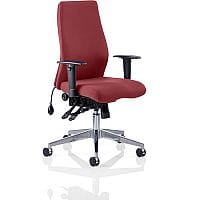Onyx 24 Hour Posture Office Chair - High Back - Seat Slide - Adjustable Lumbar Support - Adjustable Arms - Chilli Red - Weight Tolerance 135kg
