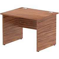Impulse Rectangular Office Desk W1000xD800xH730mm Panel End Legs Walnut