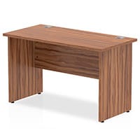 Impulse Rectangular Office Desk W1200xD600xH730mm Panel End Legs Walnut