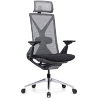 Fercula Executive High Back Mesh Chair with Headrest Black