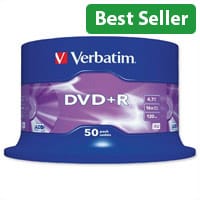 Verbatim DVD+R Recordable Disk Write-once Spindle Pack 50