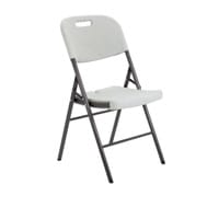 Heavy Duty Folding Chair, White - Sturdy and Portable Chair for Events and Meetings