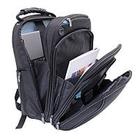 Monolith 3012 Backpack Forward Executive Laptop - 15.4 - Notebook Padded Backpack, Divided Compartments, Zipped Organiser Pocket at Front - Black