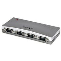 StarTech.com 4 Port USB to RS232 Serial DB9 Adapter Hub, USB, Serial, Silver, Plastic, CE, FCC, RoHS, 1 W
