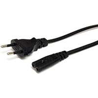 StarTech.com 1m Standard Laptop Power Cord - EU to C7 Power Cable Lead, 1 m, CEE7/16, C7 coupler, 250 V, 2.5 A